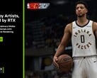 一张展示英伟达 DLSS 5 技术的幻灯片,重点展示《NBA 2K27》
