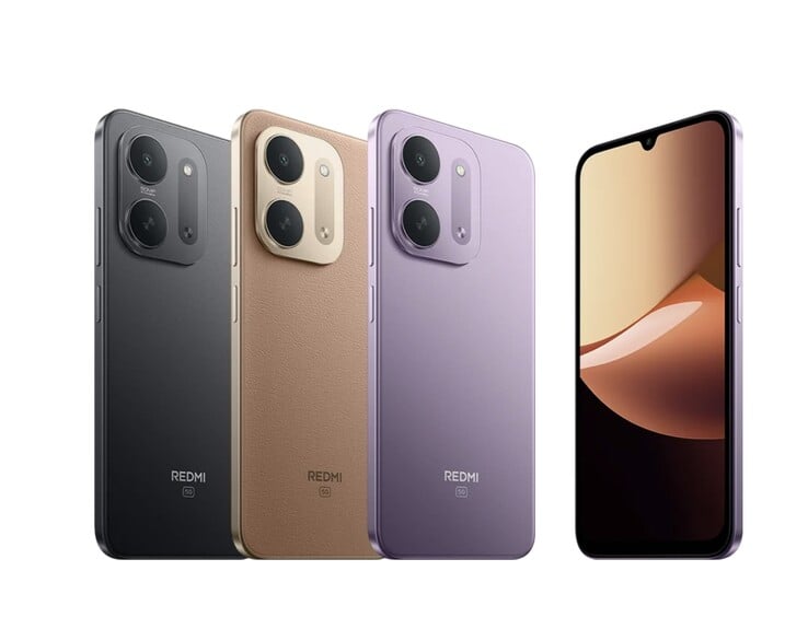 小米Redmi 17C智能手机共有三种配色，包括紫色、棕色和黑色。 