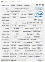 GPU-Z (英特尔Iris Xe图形)