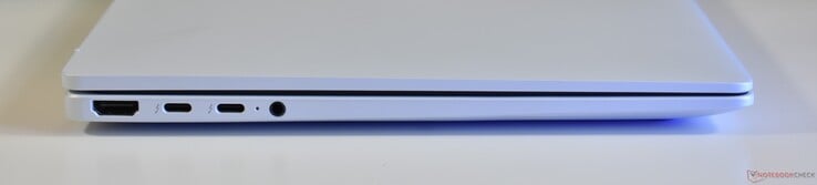 左侧:HDMI、2个Thunderbolt 4接口、3.5毫米音频接口