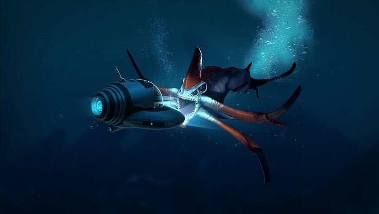 来自 Subnautica 的死神利维坦。(图片来源：未知世界）