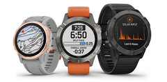 Garmin Fenix 6系列在几天内收到了两个测试版本。(图片来源：Garmin)