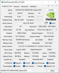 gpu-z rtx a2000