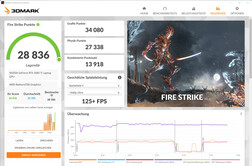 Fire Strike (主电源操作，分离式GPU，动态提升25瓦)