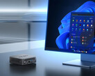 NUC150 可配备英特尔 N150 或酷睿 3 N355。图：迷你 PC 放在显示器旁边的宣传图片。(图片来源：Minix）