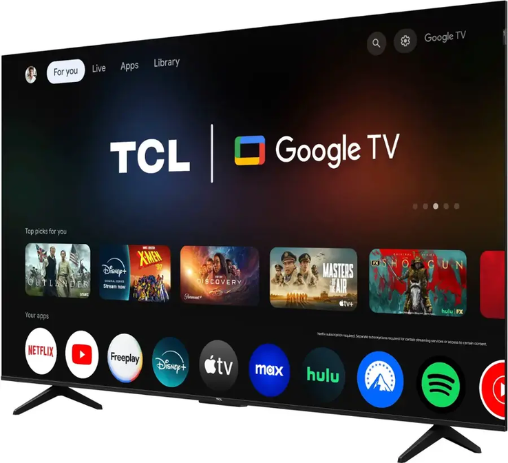TCL 85 英寸 Q5K 4K QLED 谷歌电视。(图片来源：TCL）