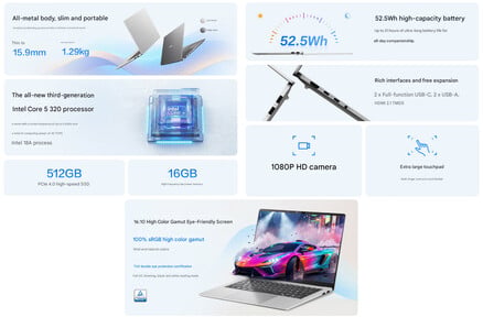 配备基本屏幕的 Vivobook 16SE 的配置