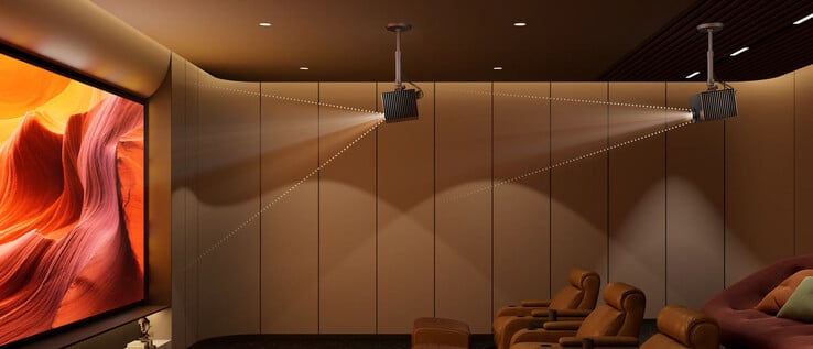 VisionMaster Max 采用可更换镜头，可提供多种投射比（图片来源：Valerion）