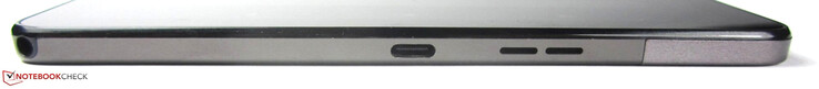 右边：3.5毫米插孔、USB-C 2.0、扬声器