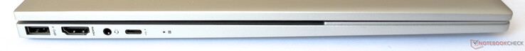 左侧：1个USB-A 3.1 Gen1，HDMI，音频组合端口，1个USB-C（包括显示端口）。