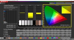CalMAN ColorChecker（配置文件：sRGB，目标色彩空间：sRGB）