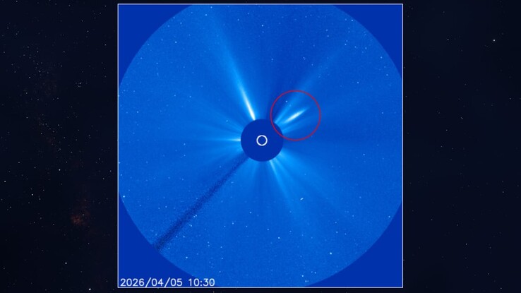 显示彗星 C/2026 A1（MAPS）残骸的图像。