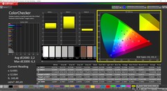 CalMAN ColorChecker（配置文件：默认，目标色彩空间：P3）