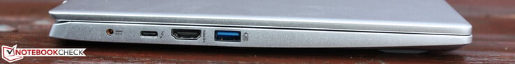 空心插孔（电源），雷电4与USB-C供电（选项），HDMI，USB-A 3.1 Gen.2睡眠与充电