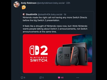 安迪-罗宾逊 BlueSky 对 Switch Direct 的回应（图片来源：截图，安迪-罗宾逊 BlueSky 账户）