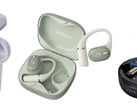 JVC Kenwood的入门级HA-A4T、中端HA-NP80T和高端HA-FW5000T(从左至右)入耳式耳机。
