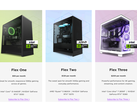 NZXT Flex PC 租赁订购计划的截屏,其中突出显示了可供消费者选择的不同层级