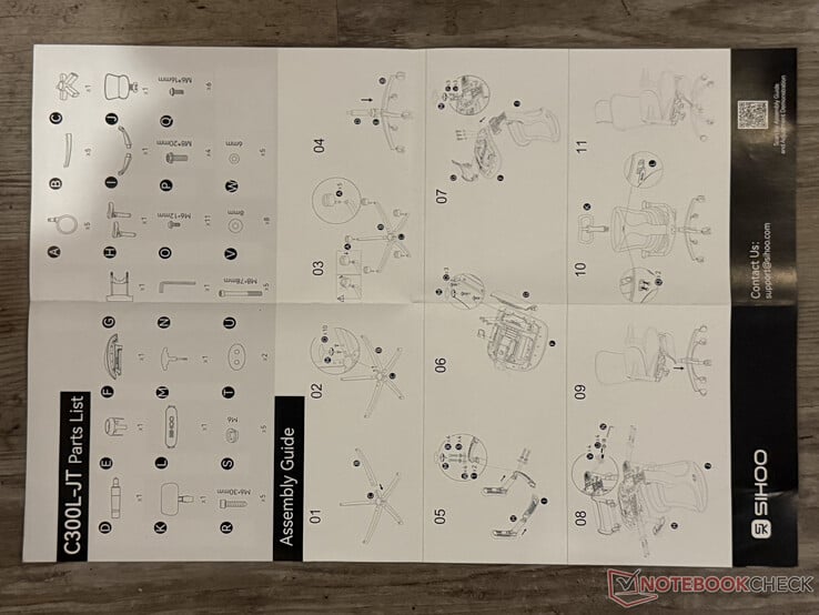 Sihoo Doro C300 的组装说明