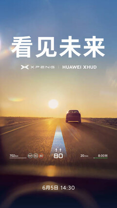 根据微博上的最新声明，华为和 XPeng 正在合作开发一款新的增强现实 HUD（来源：微博）。