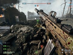 战地 6》中的枪支在战斗中会溅满鲜血。(图片来源：ModernWarzone on X）