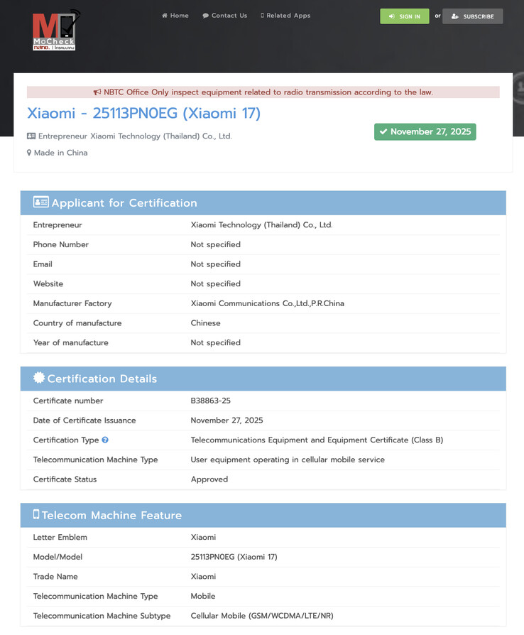 (图片来源：NBTC）