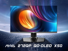 MAG 272QP X50 是微星第二款采用 500 Hz 刷新率的 QD-OLED 游戏显示器。(图片来源：微星科技，ITHome）