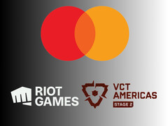 显示的是万事达卡、Riot Games 和 Valant Champions Tour Americas 的标志（图片来源：万事达卡、Riot Games 和 Valant Champions Tour Americas YouTube，经编辑）：万事达卡、Riot Games、Valorant Champions Tour Americas YouTube 经编辑)