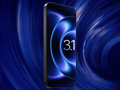 欧盟的一些设备已开始接收更新。如图：带有 HyperOS 徽标和背景的小米 17。