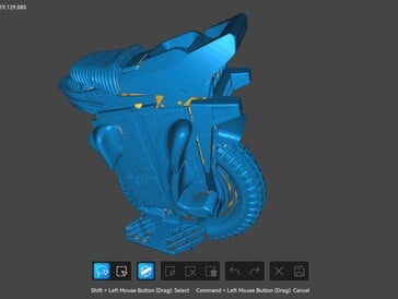 使用交叉线和平行线模式扫描 3D 模型