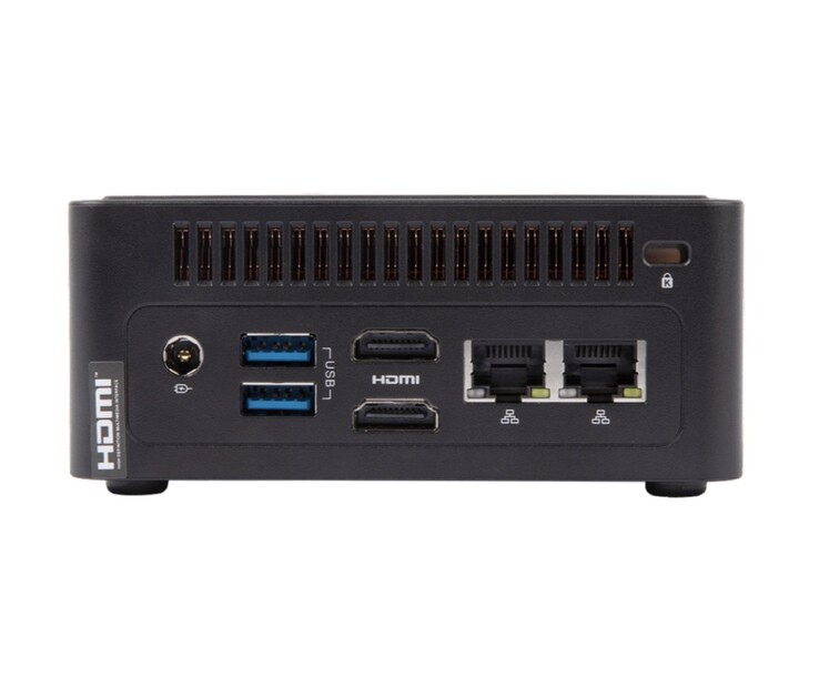 System76 Meerkat 迷你电脑配备双 2.5G 以太网端口。(图片来源：System76）