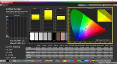 CalMAN ColorChecker（配置文件：默认，目标色彩空间：P3）