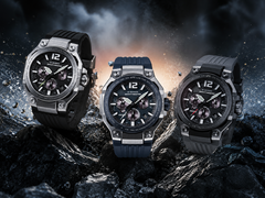 卡西欧G-Shock GWR-B3000-1A、GWR-B3000-2A和GWR-B3000-8A（从左至右）