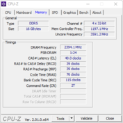 CPU-Z。内存