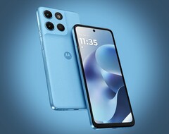 Moto G17 有三种颜色，包括淡蓝色。