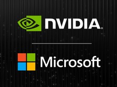 图中显示 Nvidia 和 Microsoft 徽标（图片来源：Nvidia 博客，有编辑）