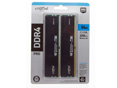 美光 Crucial Pro 64GB DDR4 内存套装。(图片来源：Crucial）