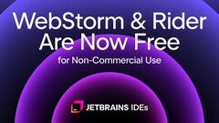 JetBrains 的 WebStorm 和 Rider 可供非商业用途下载。(图片来源：JetBrains）