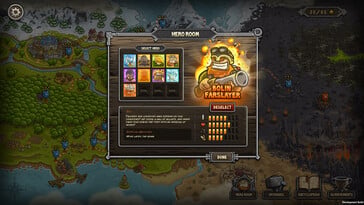 图中：一张《Kingdom Rush - Tower Defense》的游戏截图。