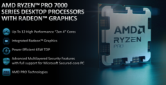 AMD推出了三款新的基于Zen 4的 &quot;Pro &quot;品牌的台式机处理器（图片来自AMD）