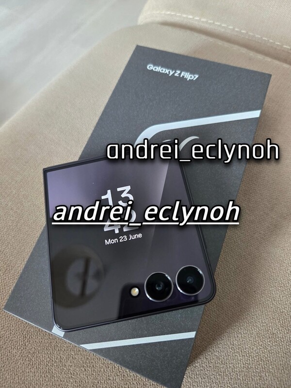 有人过早地庆祝了自己的新款三星Galaxy Z Flip7。(图片来源：andrei_eclynoh）