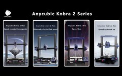 Anycubic Kobra 2 系列的四种新型号在速度和制造量上各不相同（图片来源：Anycubic）