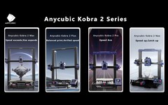 Anycubic Kobra 2 系列的四种新型号在速度和制造量上各不相同(图片来源:Anycubic)