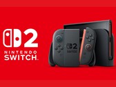 任天堂 Switch 2 产品图片，带底座和 Joy-Con 2 充电手柄。(图片来源：任天堂）