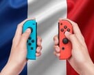 带法国国旗的 Switch Joy-Con 控制器