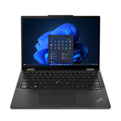 ThinkPad X13 2 合 1 第 5 代配置 41 Wh 电池和黑色顶盖时，重量仅为 1.2 千克。(图片来源：联想）