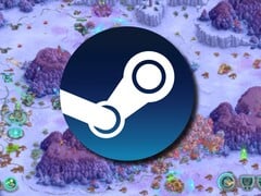一张展示 Steam 标志和游戏 Iron Marines（目前正在促销）的图片。