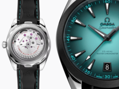 欧米茄海马系列 Aqua Terra 150 米潜水表采用防磁结构、透明底盖、旋入式表冠和日期复杂功能。(图片来源:欧米茄)