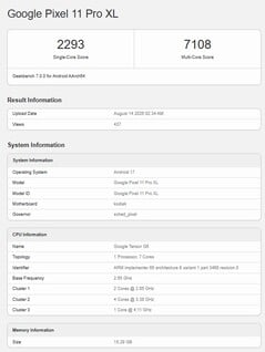 Pixel 11 Pro XL。