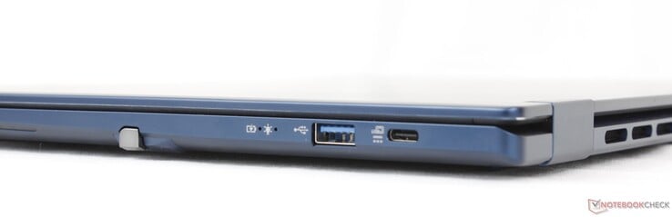 右侧:触控笔、USB-A (5 Gbps)、USB-C 4.0,支持 Power Delivery + DisplayPort