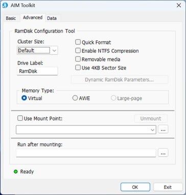 AIM Tookit：高级选项